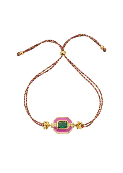 Fuschia Art Deco Bracelet