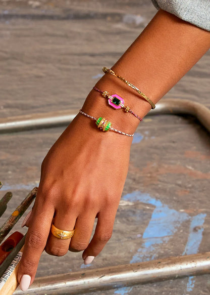 Fuschia Art Deco Bracelet