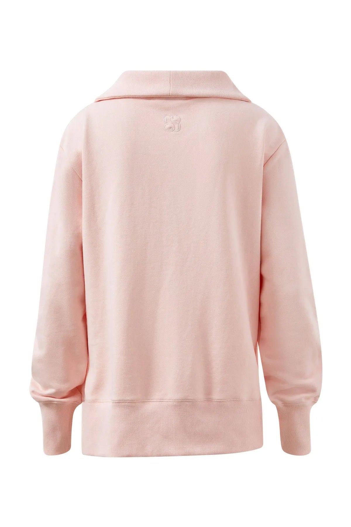 Ceres Life Isabella Half Zip Sweat in Shell Pink