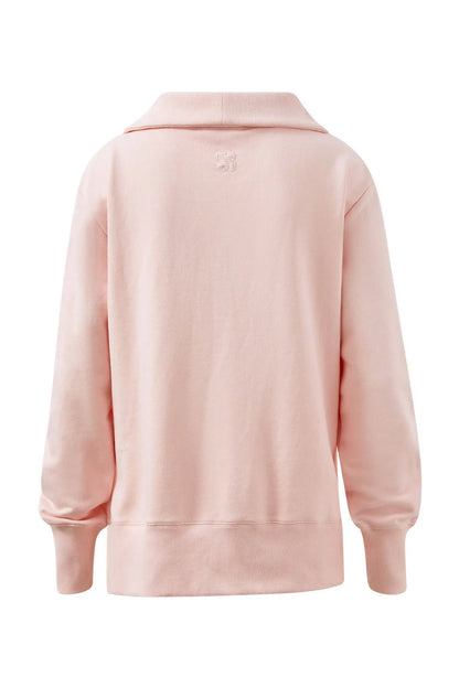 Ceres Life Isabella Half Zip Sweat in Shell Pink