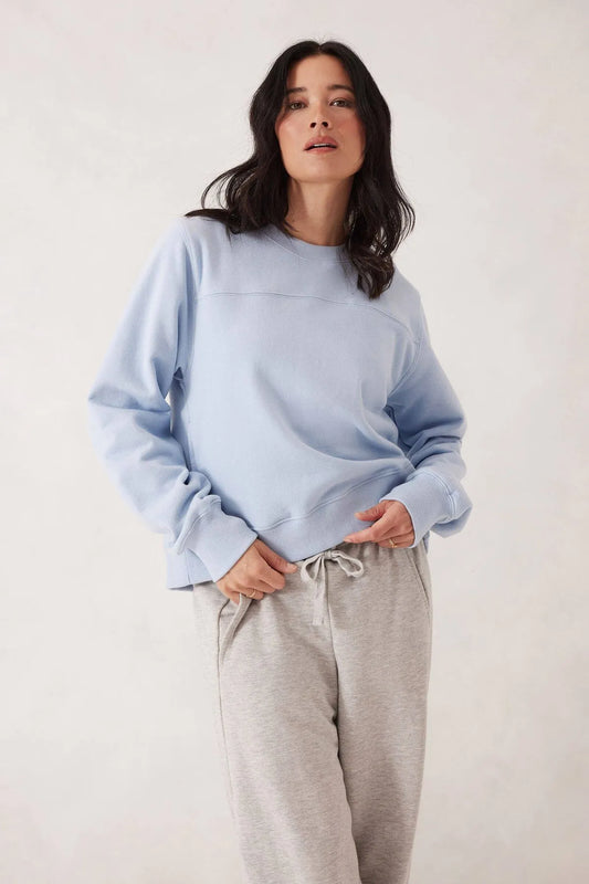 Ceres Life Seamed Fleece Top - Chalk Blue
