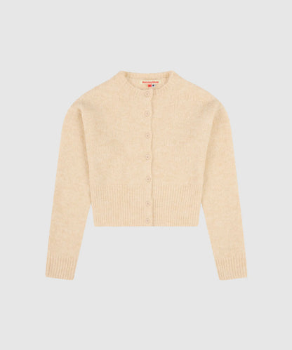 Holiday Shop Fluffy Knit Cardigan in Oatmeal
