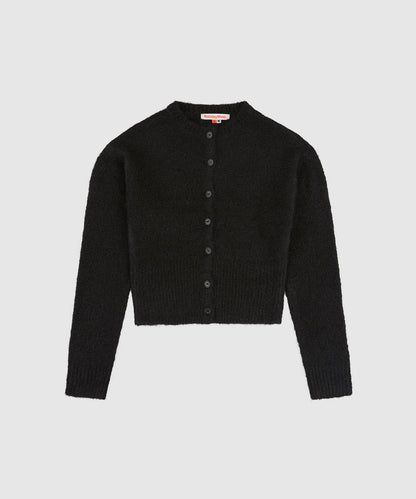 Holiday Shop Fluffy Cardigan in Black