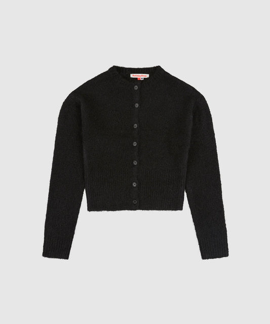 Holiday Shop Fluffy Cardigan in Black