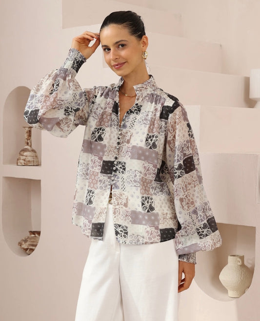 Raylene Blouse - in neutral