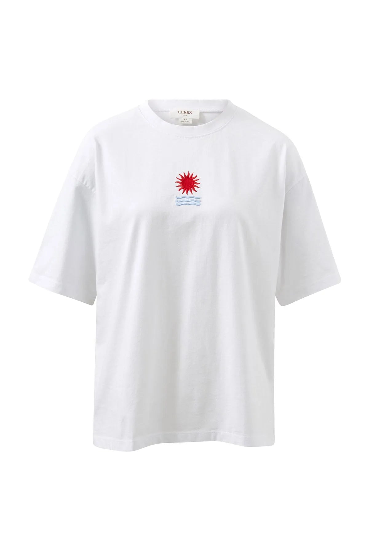 Ceres Life Tully Boyfriend Tee Horizon Embroidery