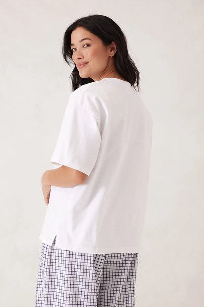 Ceres Life Tully Boyfriend Tee Horizon Embroidery