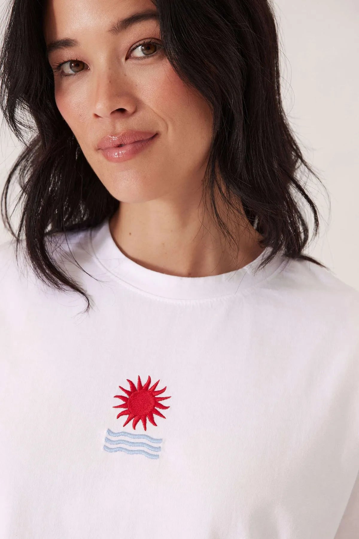 Ceres Life Tully Boyfriend Tee Horizon Embroidery
