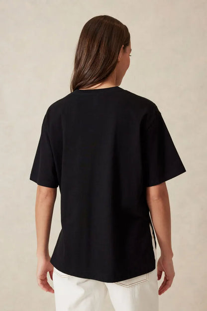 Ceres Life Stevie Slouchy Tee in Black