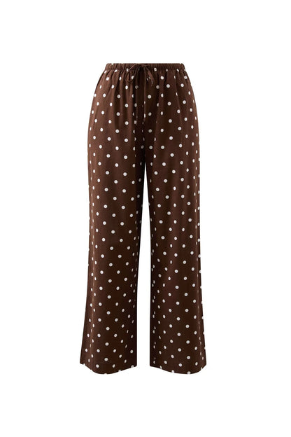 Ceres Life Resort Pants in Chocolate Polka Dots