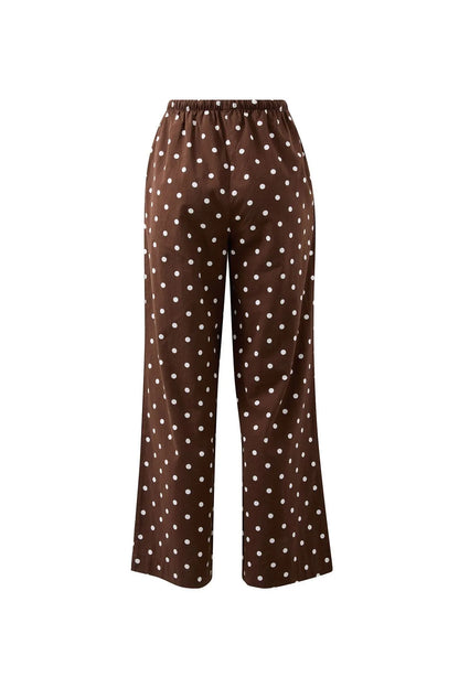 Ceres Life Resort Pants in Chocolate Polka Dots