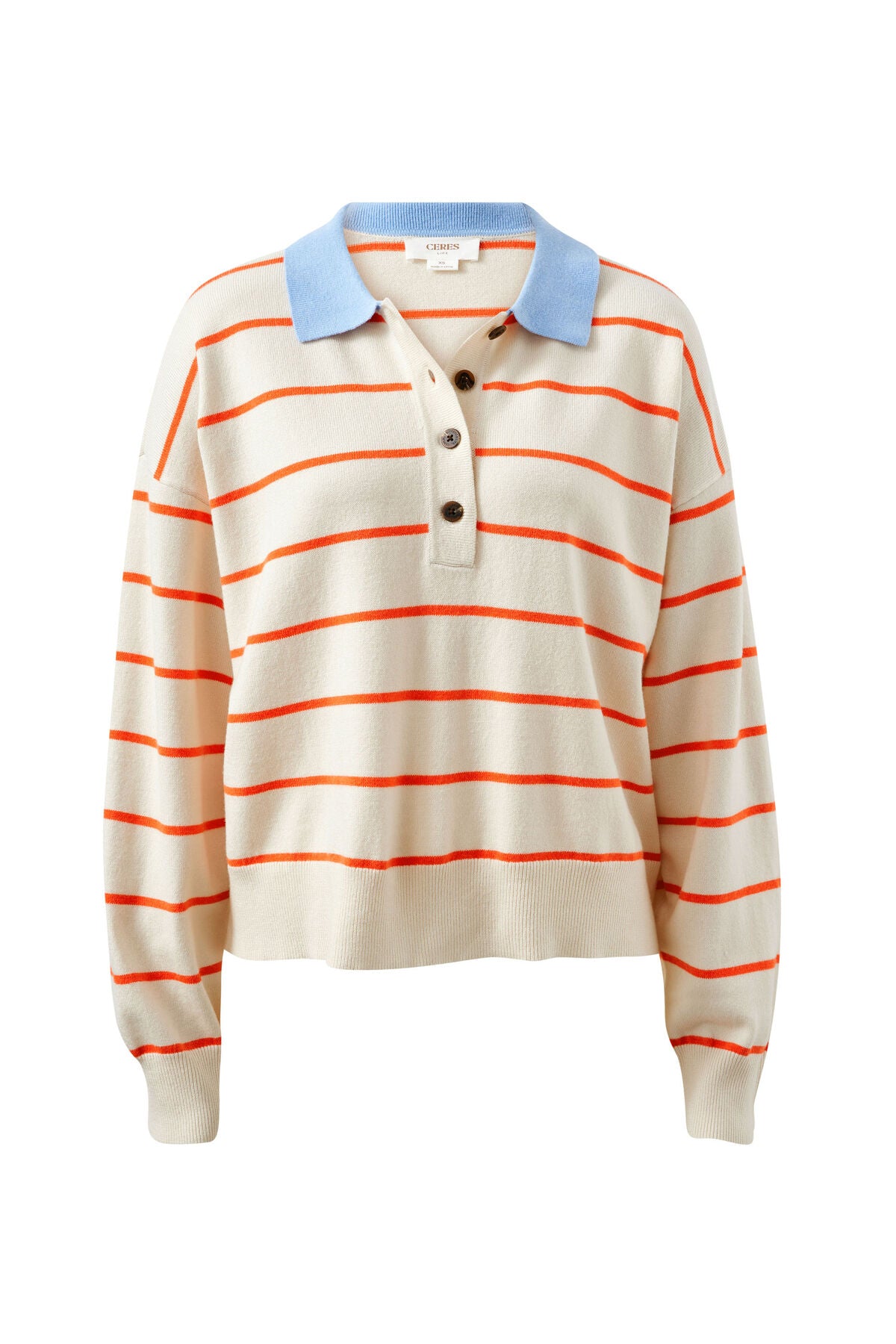 Jessa Rugby Knit in Ecru Stripe
