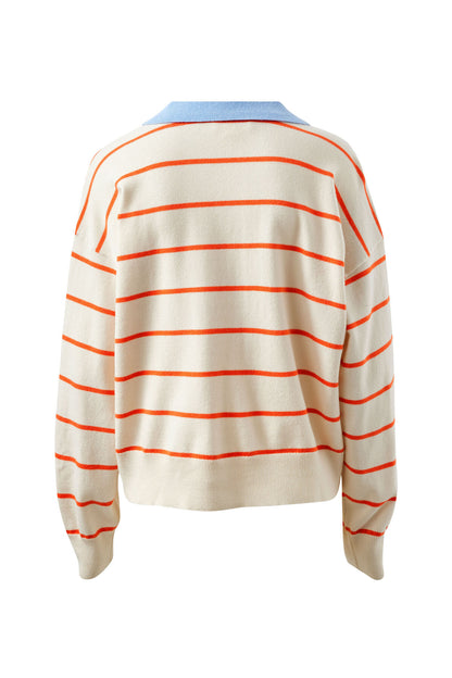 Jessa Rugby Knit in Ecru Stripe