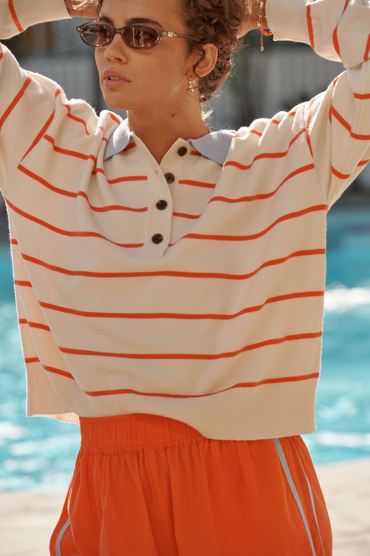 Jessa Rugby Knit in Ecru Stripe