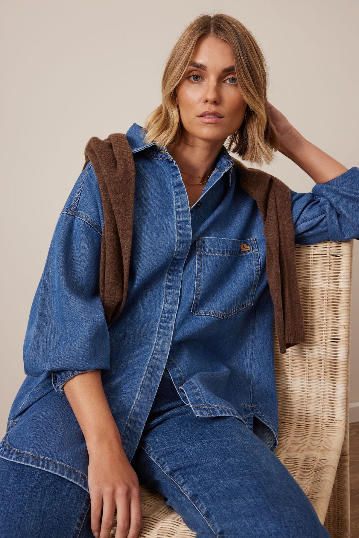 Gwynne Shirt in Fresh Indigo by Ceres Life
