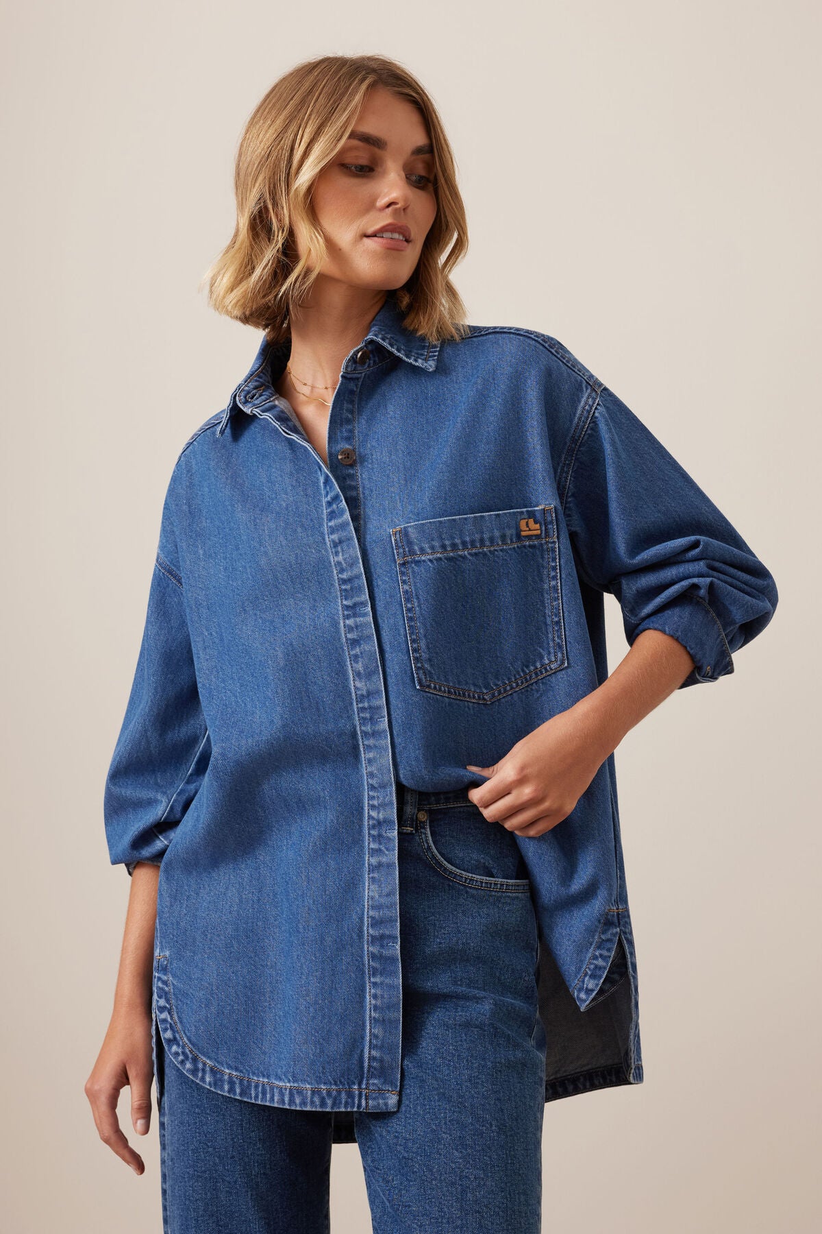 Gwynne Shirt in Fresh Indigo by Ceres Life
