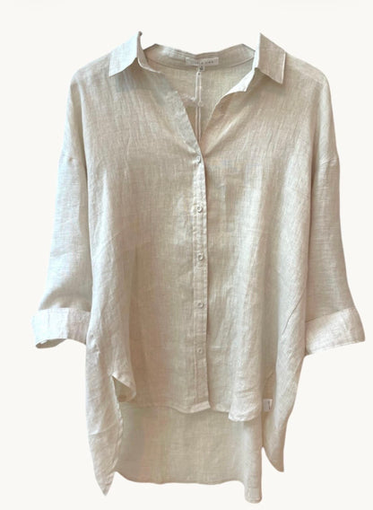 Little Lies Boyfriend Shirt in Natural