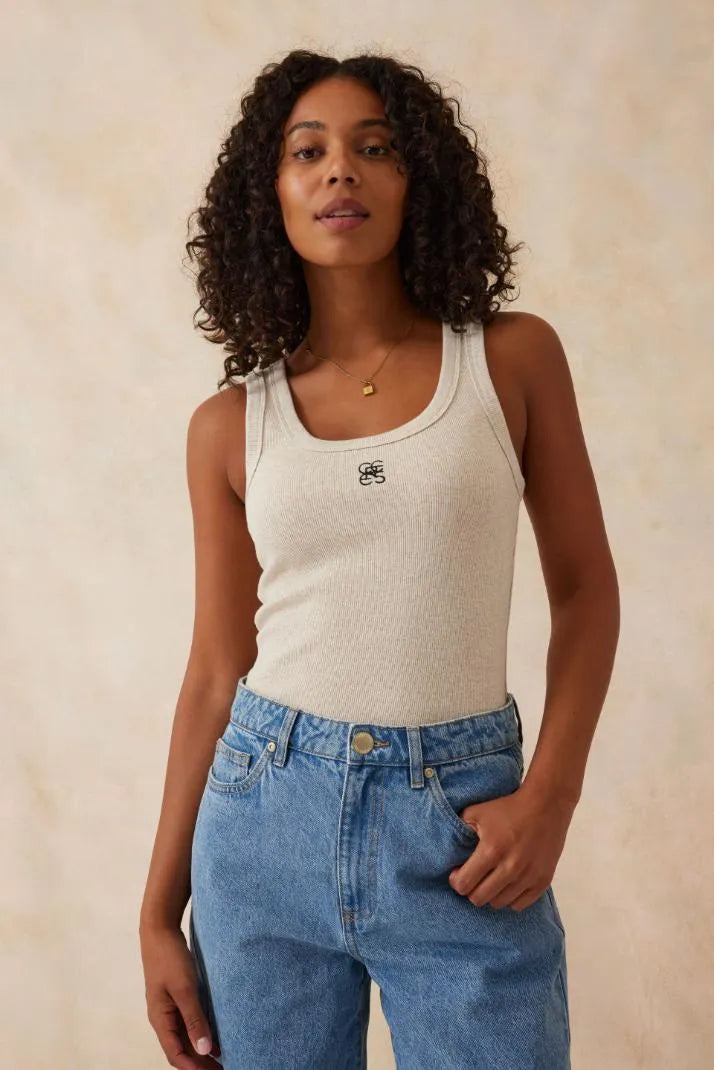 Ceres Life  Logo Contour Rib Scoop Tank