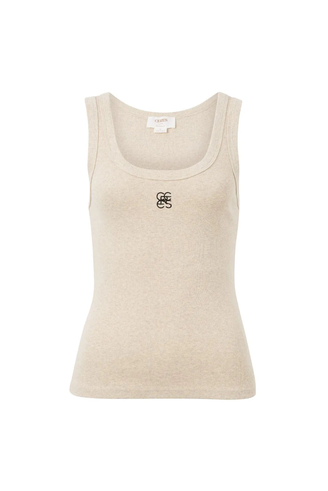 Ceres Life  Logo Contour Rib Scoop Tank