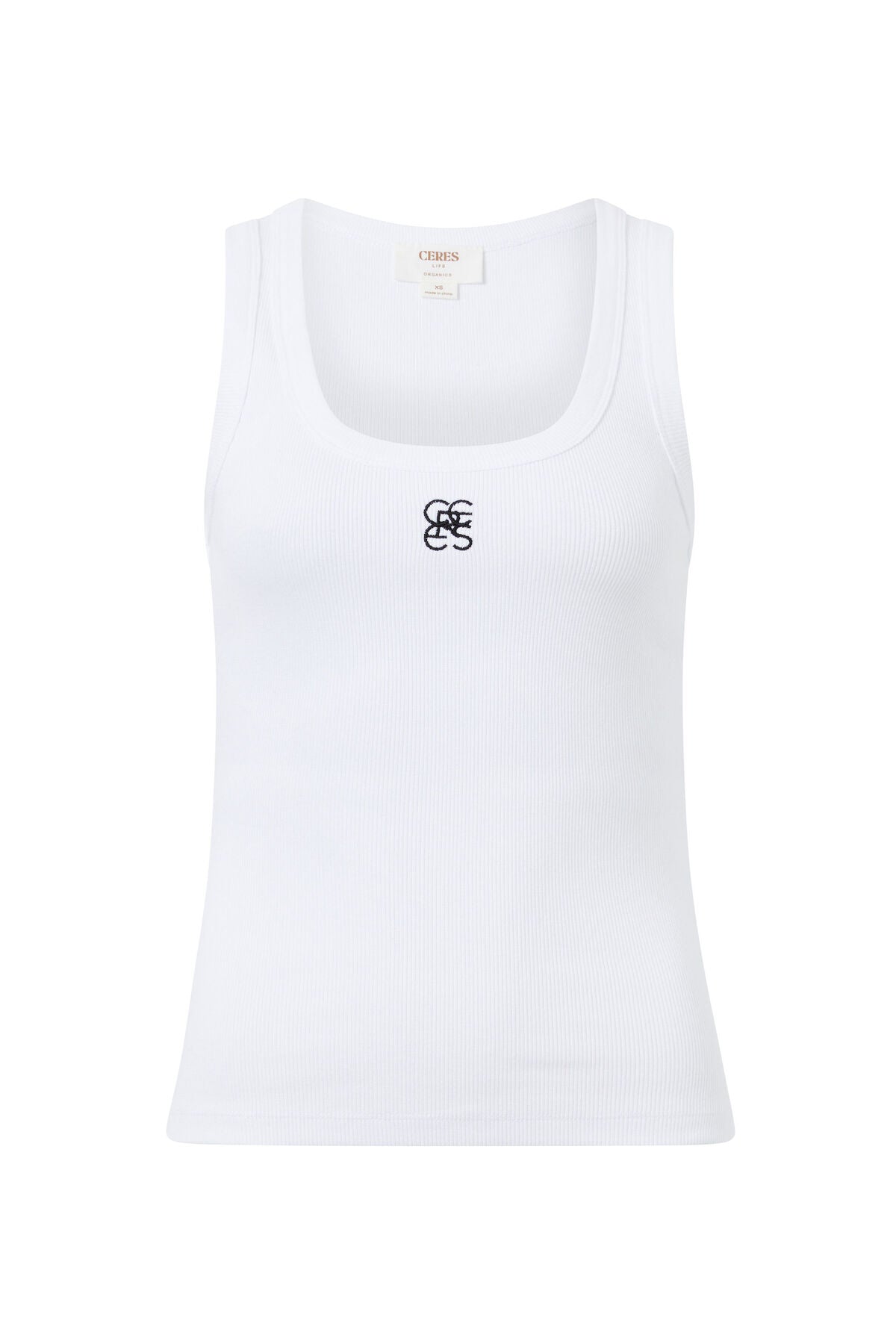Ceres Life  Logo Contour Rib Scoop Tank
