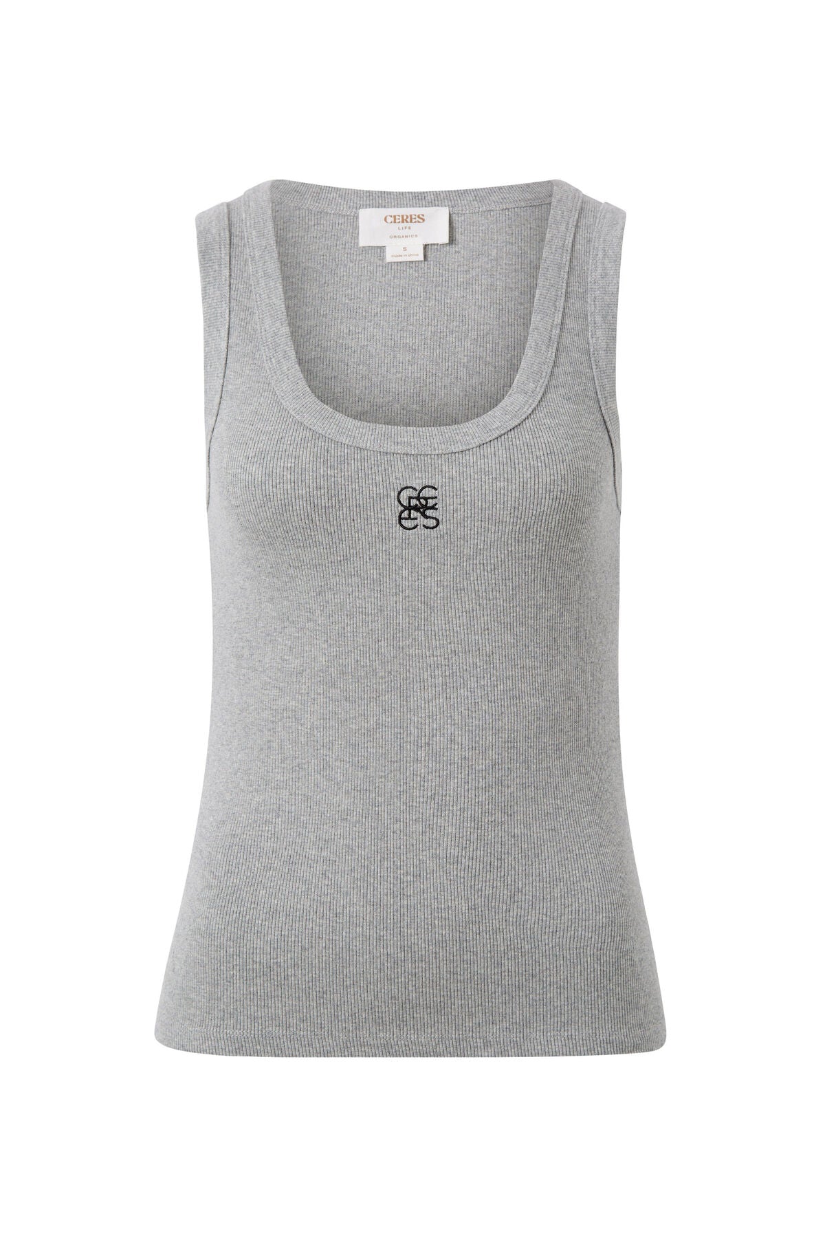 Ceres Life  Logo Contour Rib Scoop Tank