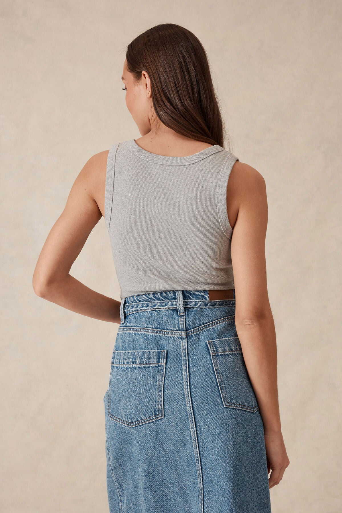 Ceres Life  Logo Contour Rib Scoop Tank