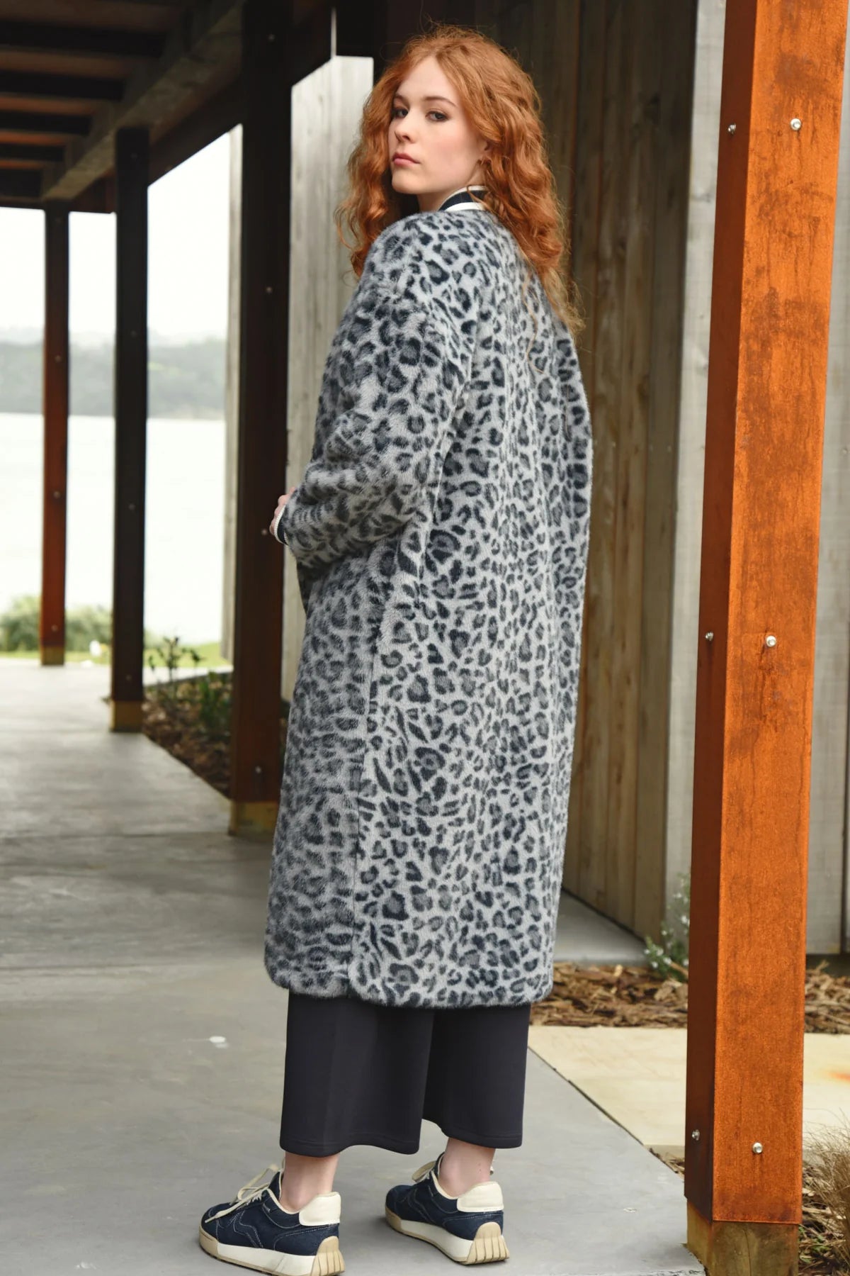 On The Spot Coat in Blue/Grey