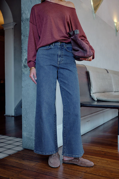 Evie Wide Leg Jeans in Fresh Indigo by Ceres Life