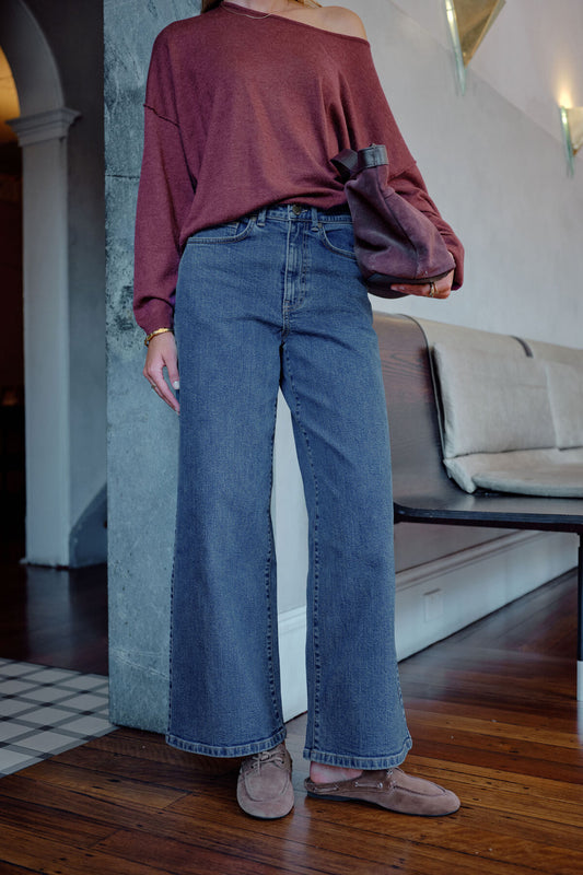 Evie Wide Leg Jeans in Fresh Indigo by Ceres Life