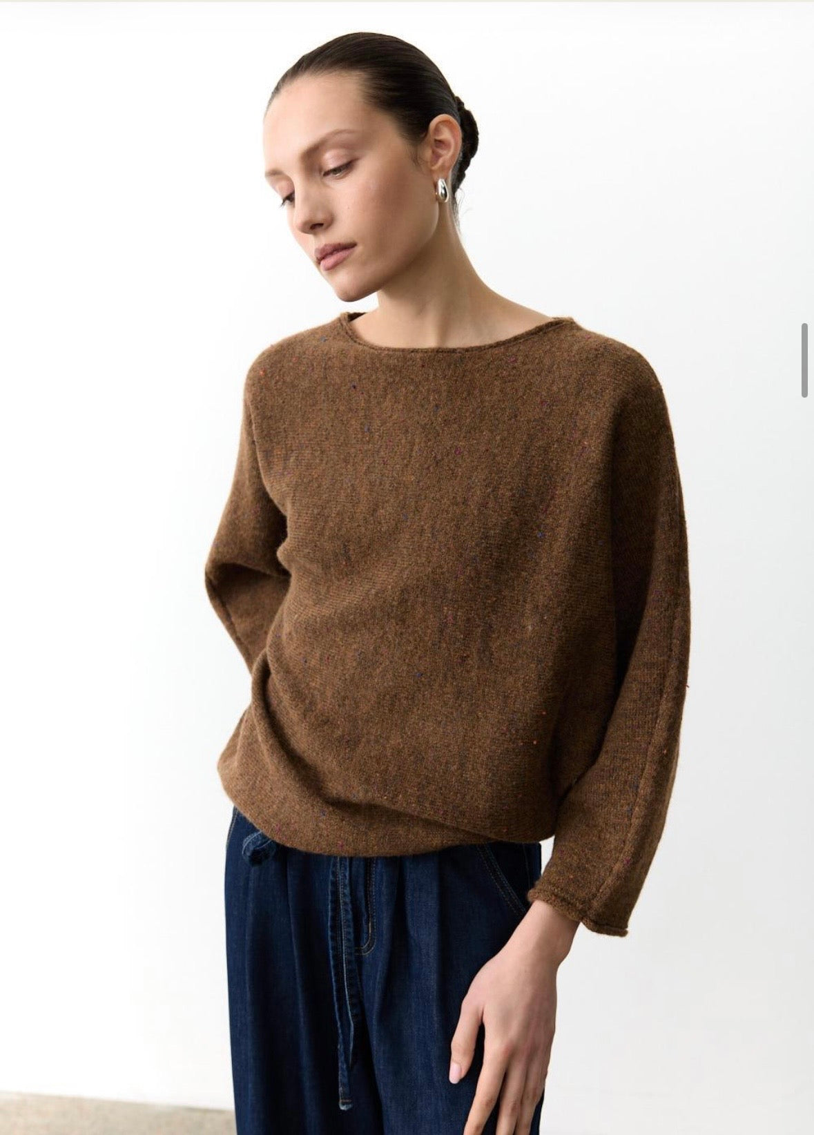 Batwing Speckle Jumper by Little Lies