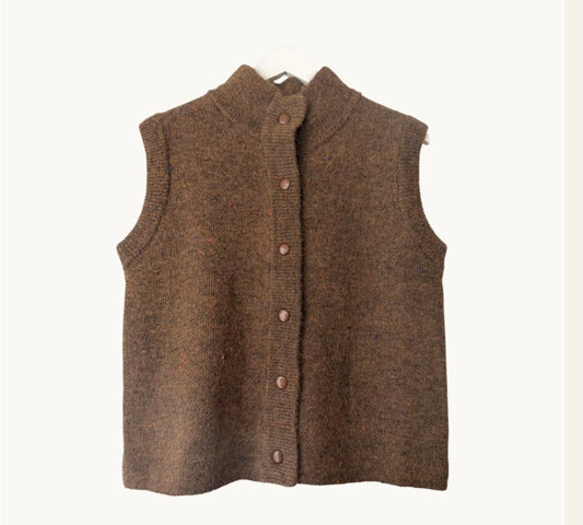 Speckle Knitted Vest in Cinnamon by Little Lies