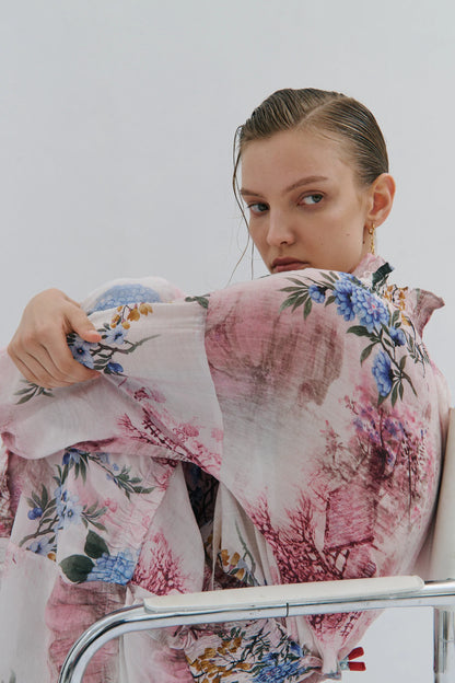 Maevarii Poets Blouse in Snow Queen