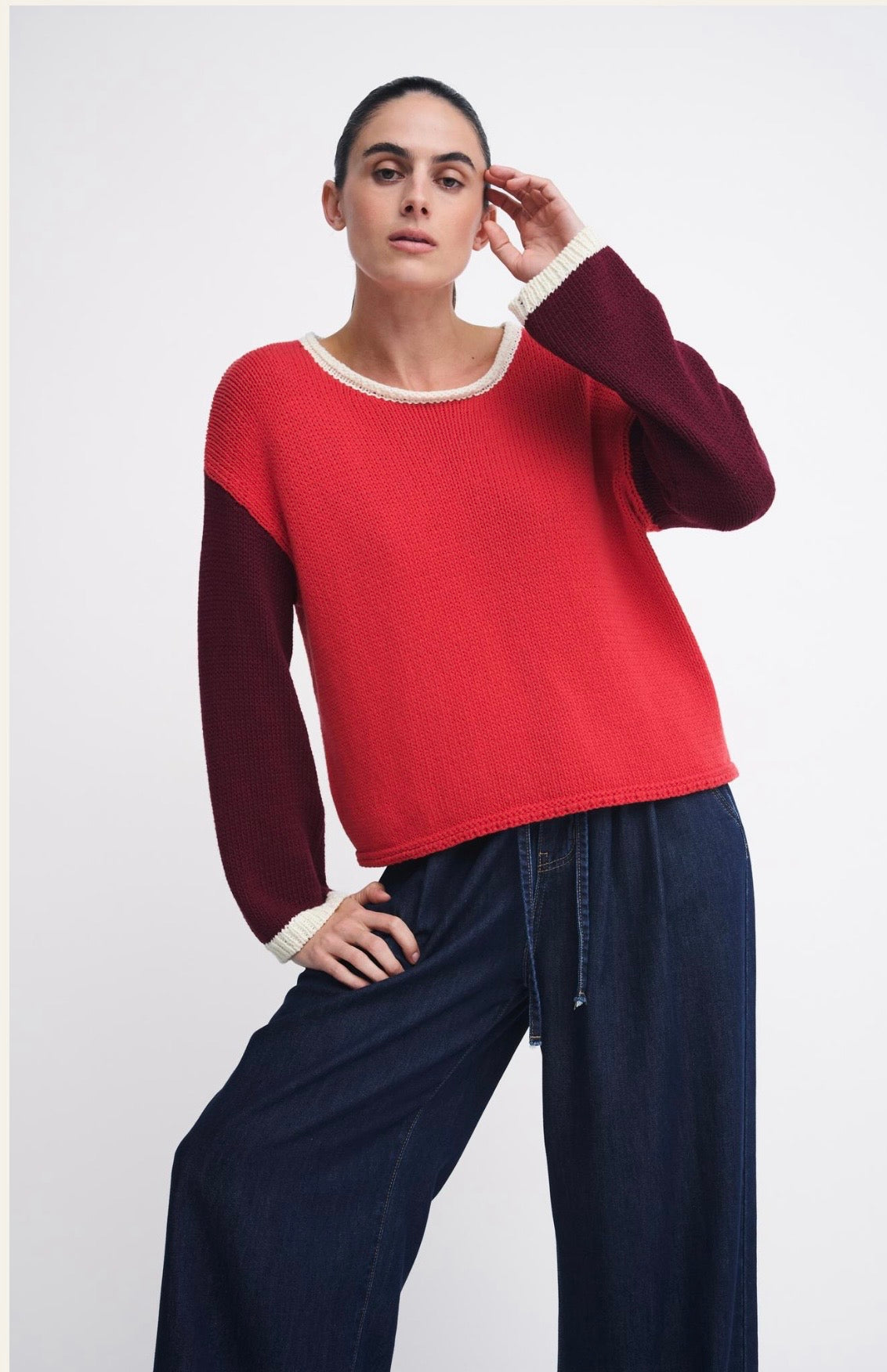 Suzie Knit in Red/Maroon
