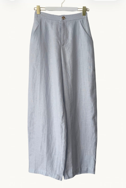 Barrel Leg Linen Pants