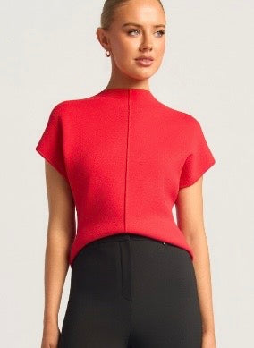 Emily Knit Top in Red