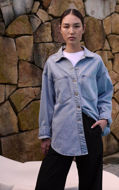 Little Lies Roxie Denim Shacket