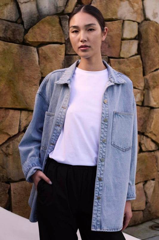 Little Lies Roxie Denim Shacket