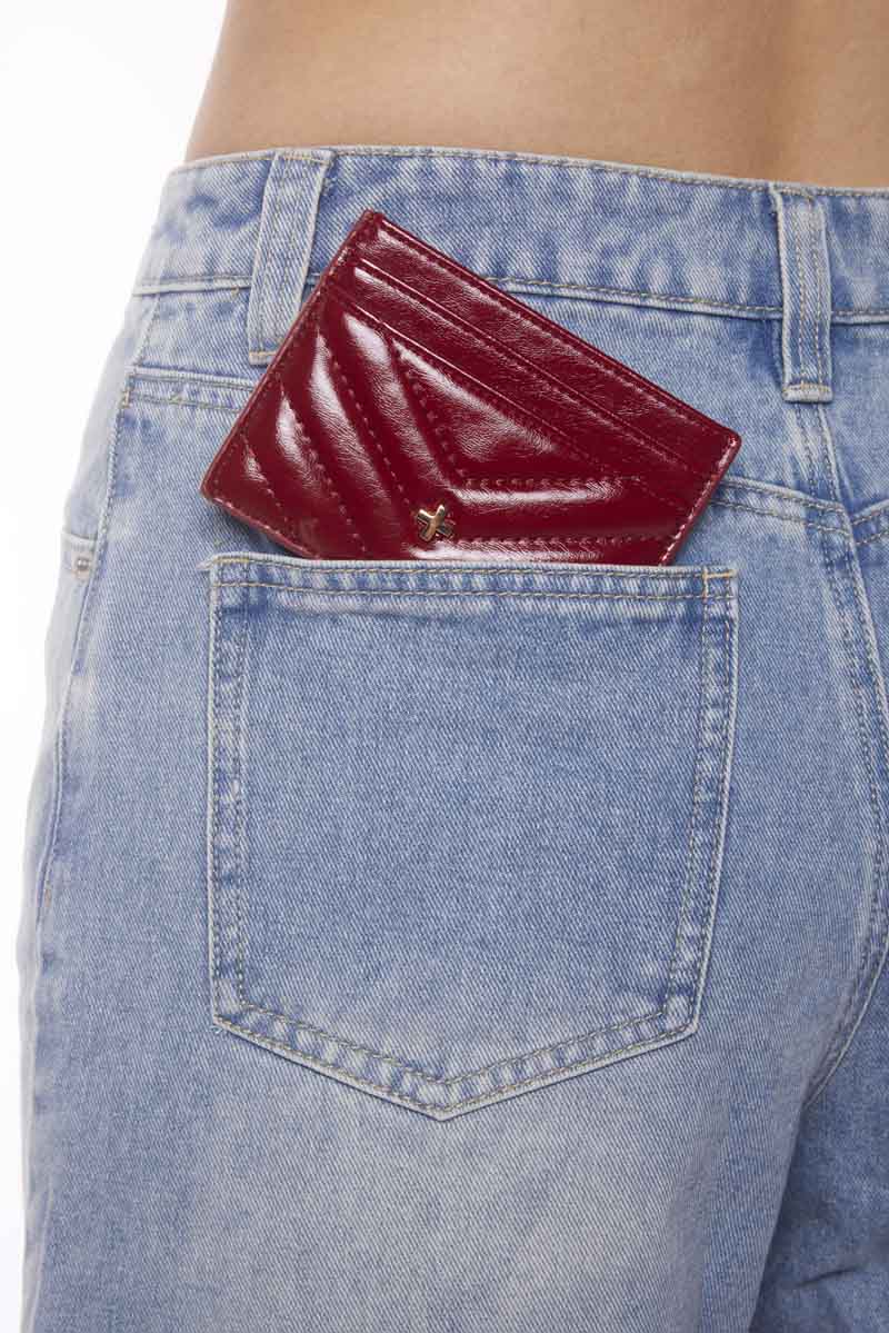 Izzy Card Holder in Cherry
