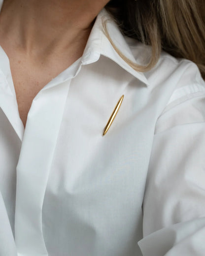 Linda Magnetic Brooch in Gold by Pin People
