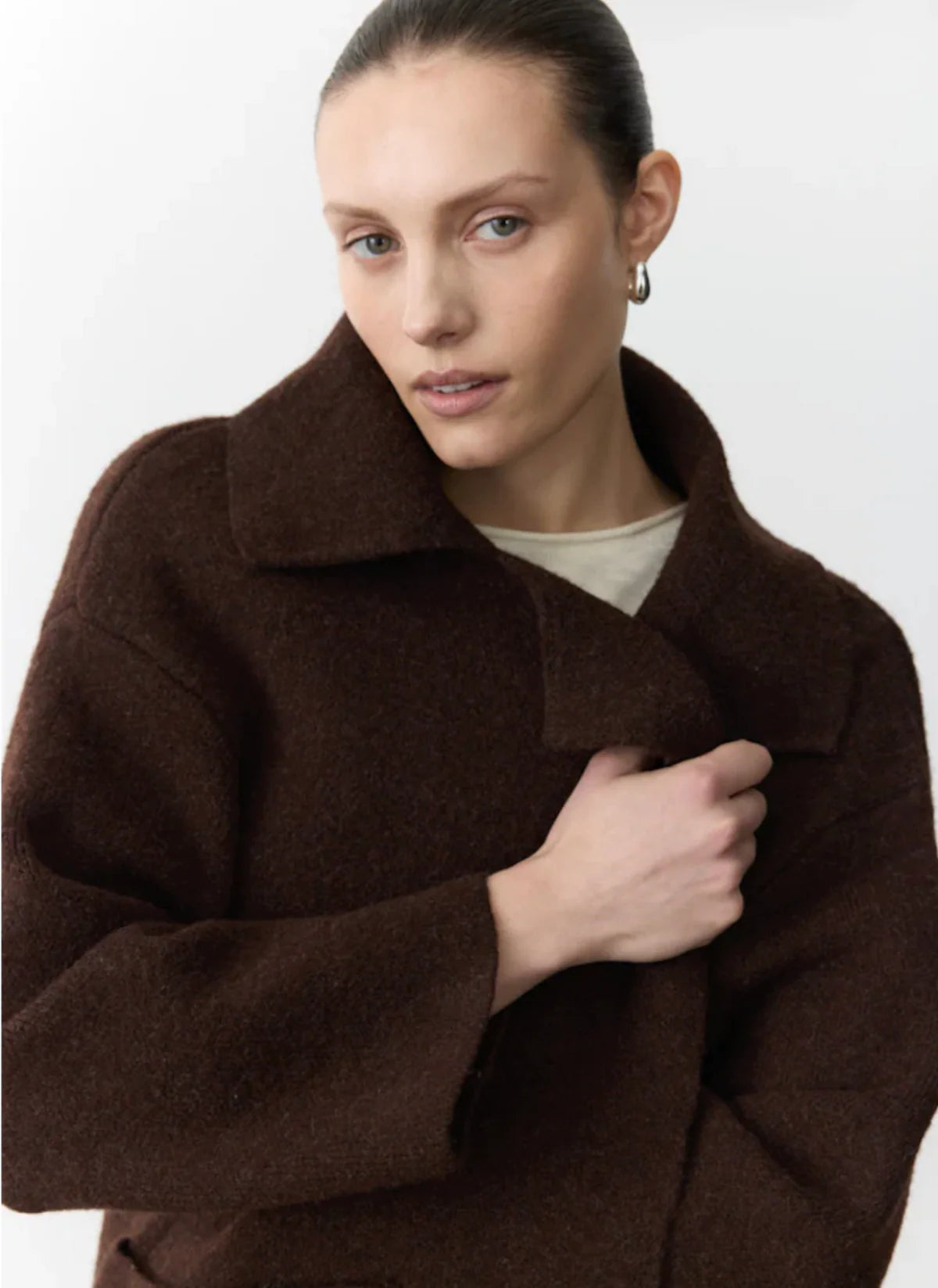 Mahalia Coatigan in Chocolate Brown