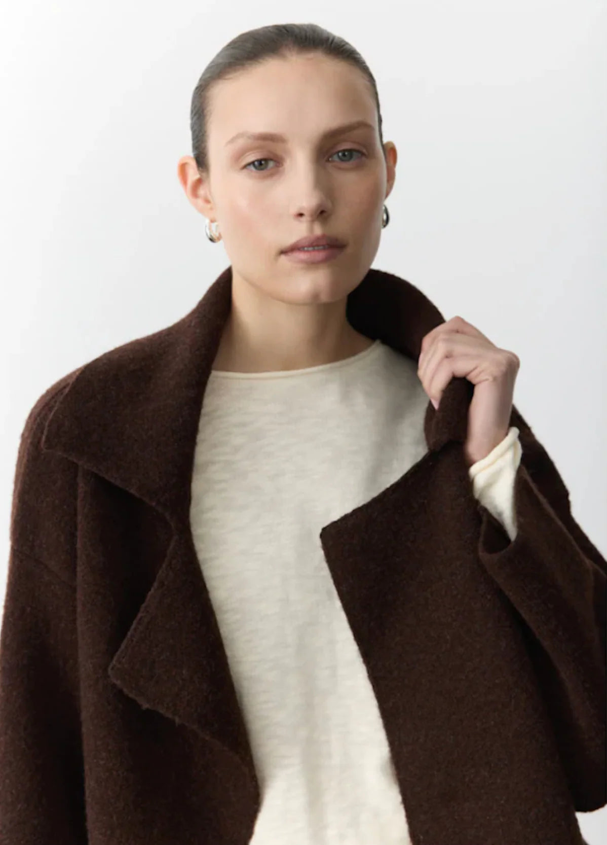 Mahalia Coatigan in Chocolate Brown