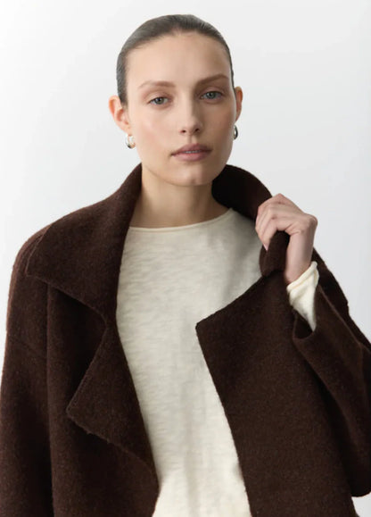 Mahalia Coatigan in Chocolate Brown