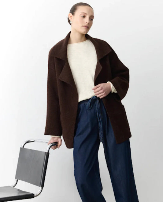 Mahalia Coatigan in Chocolate Brown
