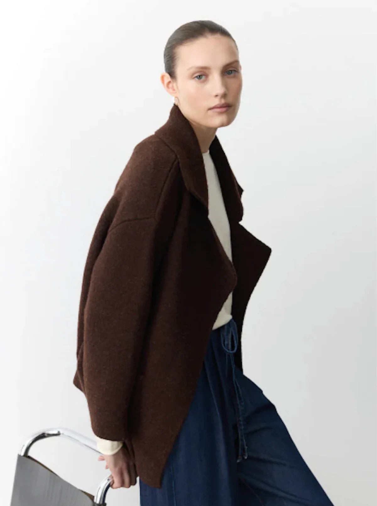Mahalia Coatigan in Chocolate Brown