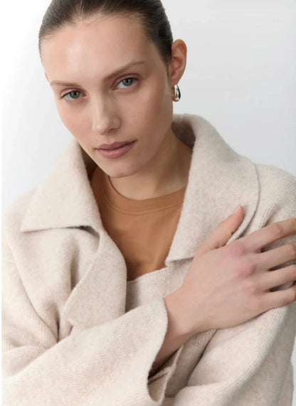 Mahalia Coatigan in Oatmeal Beige
