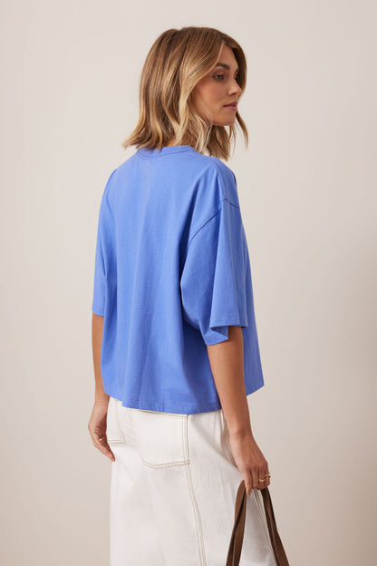 Phoebe Premium Tee in Vintage Blue