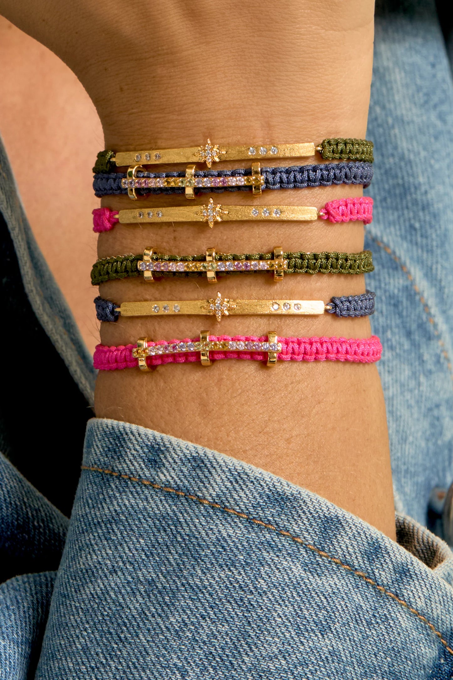 Fuschia Diwali Link Bracelet