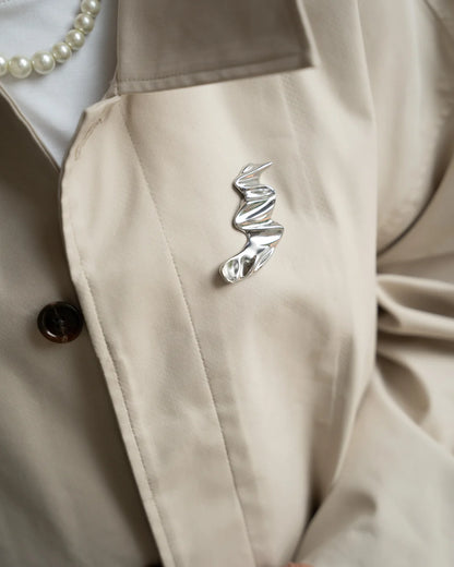 Resi Silver Magnetic Brooch by Pin People