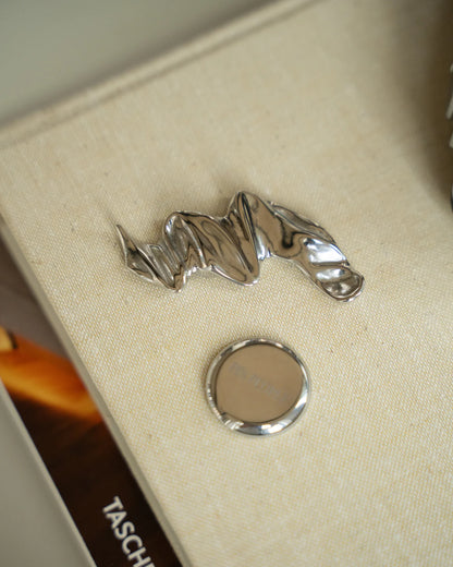 Resi Silver Magnetic Brooch by Pin People