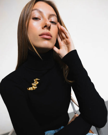 Resi Gold Magnetic Brooch by Pin People